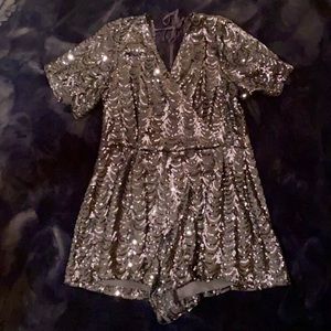 Dark blue sequin romper ✨